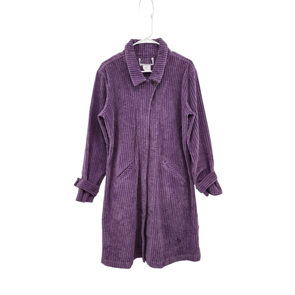 Flax Women's Vintage Long Sleeve Linen Blend Corduroy Coat - S - Picture 1 of 8